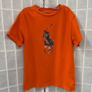 Polo by Ralph Lauren Kids Orange Polo Player Tee Size 10/12